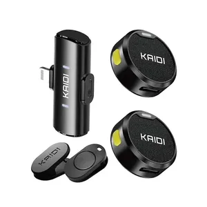 Microfone Lapela Sem Fio Duplo Wireless Lightning Para Smartphones Iphone