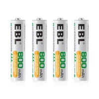 Pilhas Aaa Recarregáveis Ebl 800mah Ni-mh 4 Peças