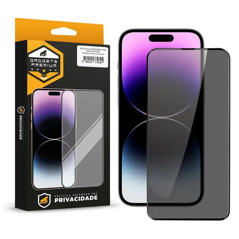 Película Para Iphone 14 Pro Max - Defender Pro Privacidade - Preta - Gshield
