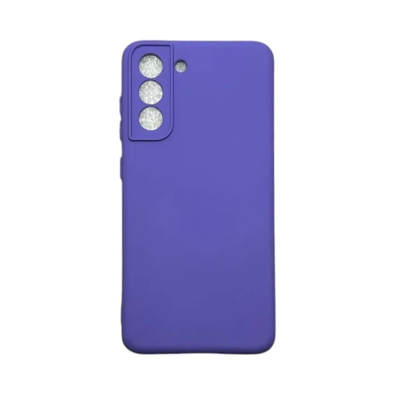 Capa Samsung S21 Fe Silicone Aveludada Colorida Protege Ao Redor Da Câmera Case Capinha Anti Impacto S21 Fe:roxo