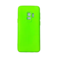 Capa Samsung S9 Silicone Aveludada Protege Câmera Colorida Capinha Anti Impacto S9:verde Neon