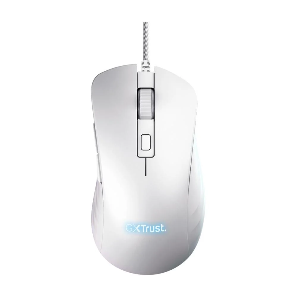 Mouse Gamer GXTrust 924W Ybar+ RGB 25600 DPI Branco