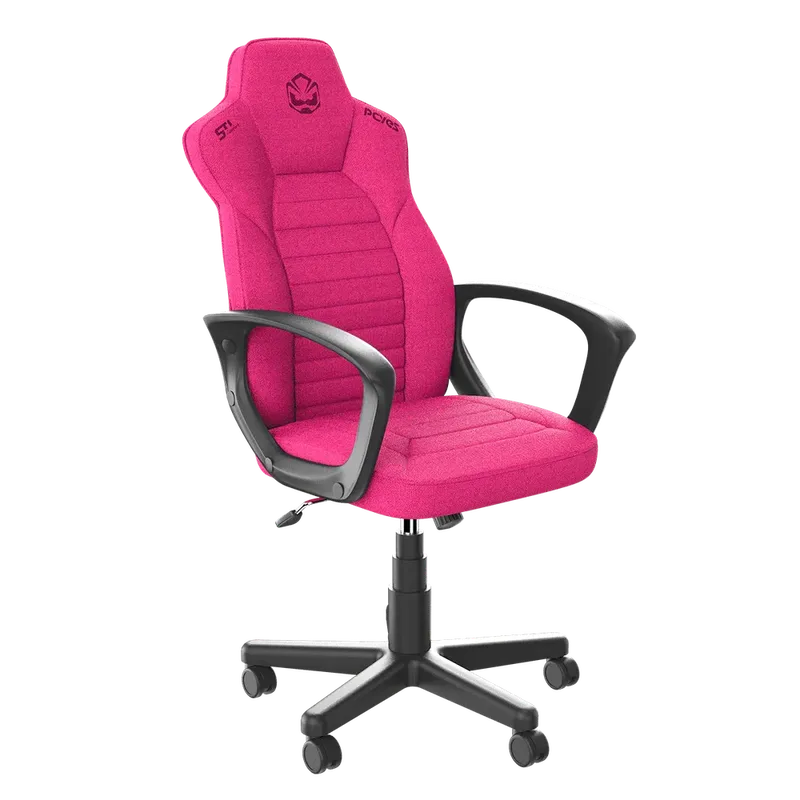 Cadeira Gamer PCyes Mad Racer STI Comfort Lótus – Reclinável 180° – Apoio Lombar + Cabeça – Braços Ajustáveis – Rosa – PCSTI-LT