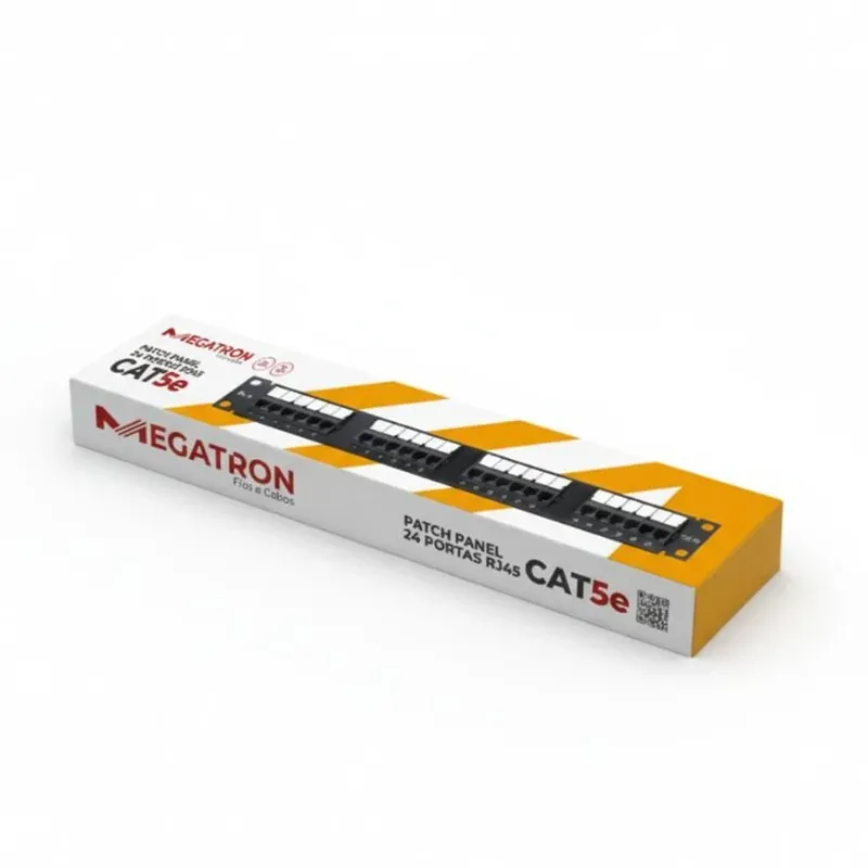 Patch Panel Megatron Cat.5e Rj45 24 Portas