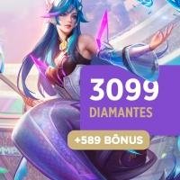 Mobile Legends - 3.099 Diamantes + 589 Bônus - Produto Digital