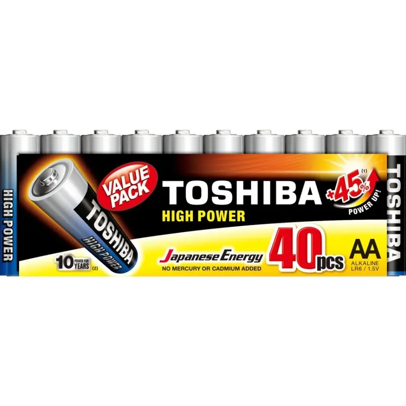 Pilha Toshiba Alcalina Aaa, Com 40 - Lr03gcp