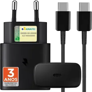 Carregador Turbo Compativel C/samsung Galaxy, Motorola, Novo Iphone 15/16 - Fonte 25w Ultra,carregamento Rápido, Tipo C