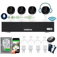 Kit 4 Câmeras Wifi Fullhd Intelbras Com Áudio Completo