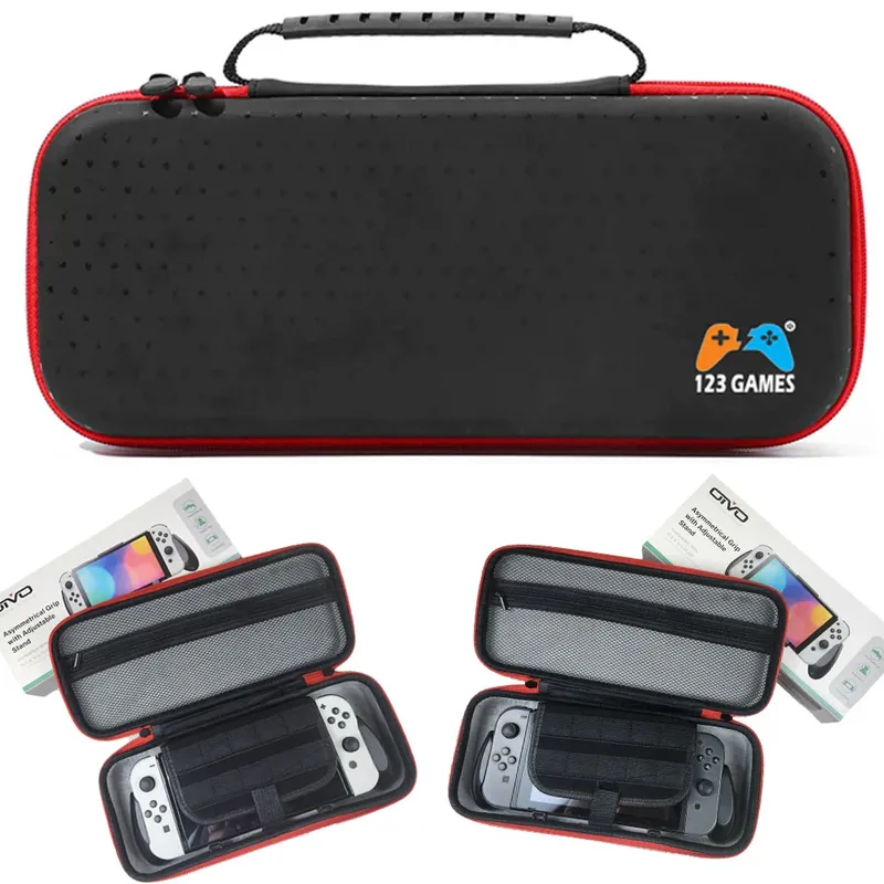 Case Para Nintendo Switch Com Grip Oivo E Outros Acoplado Bolsa Estojo