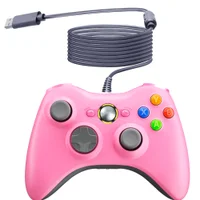 Controle Usb Com Fio Para XBOX 360 Computador Notebook - Rosa