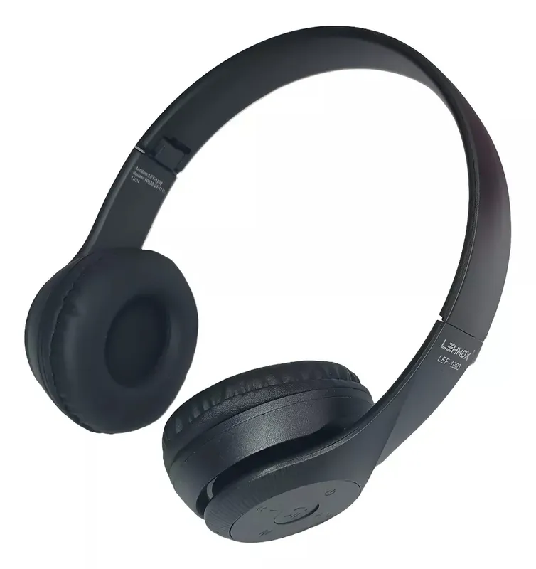 Headphone Bluetooh Microsd Fm P2 Lehmox Lef-1003 Preto