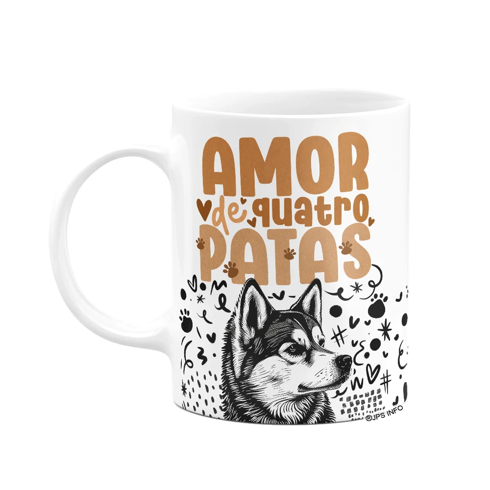 Caneca Amor De Quatro Patas - Cachorro Husky