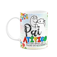 Caneca Flork Pais,Pai Atípico, Branca