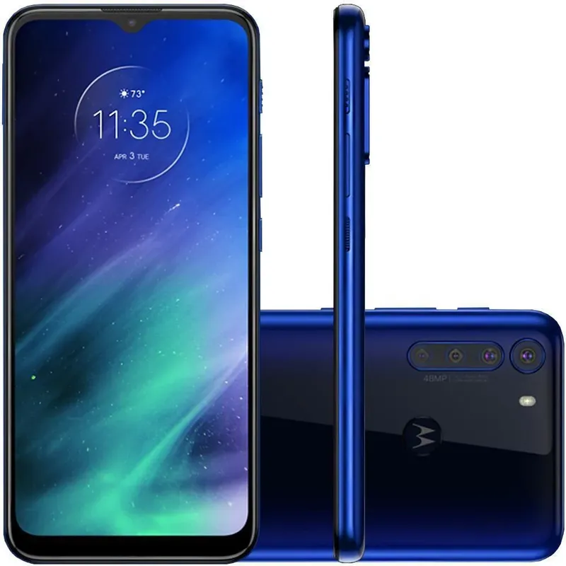 Smartphone Motorola One Fusion+ 128GB, Android 10, Tela 6.5", Dual Chip, Azul Indigo