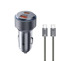 Crv-208 - Pt - Carregador Veicular - Autocharge Pro + Cabo Type-c X Type-c