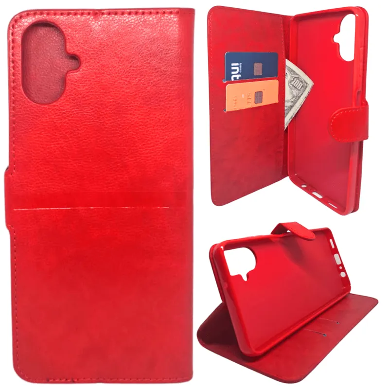 Capa Carteira Para Motorola G85 (tela De 6.67) Capinha Case Cor:vermelho