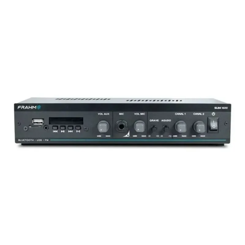 Amplificador Receiver Frahm Slim 1600 Mc G5, Bluetooth 5.0, Para Som Ambiente, 60w - 32103