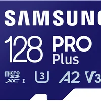 Samsung - Adaptador Pro Plus + Cartão De Memória Microsdxc De 128 Gb, Até 180 Mb/s, Uhs-l, C10, U3, V30, A2.-mb-md128sa/am