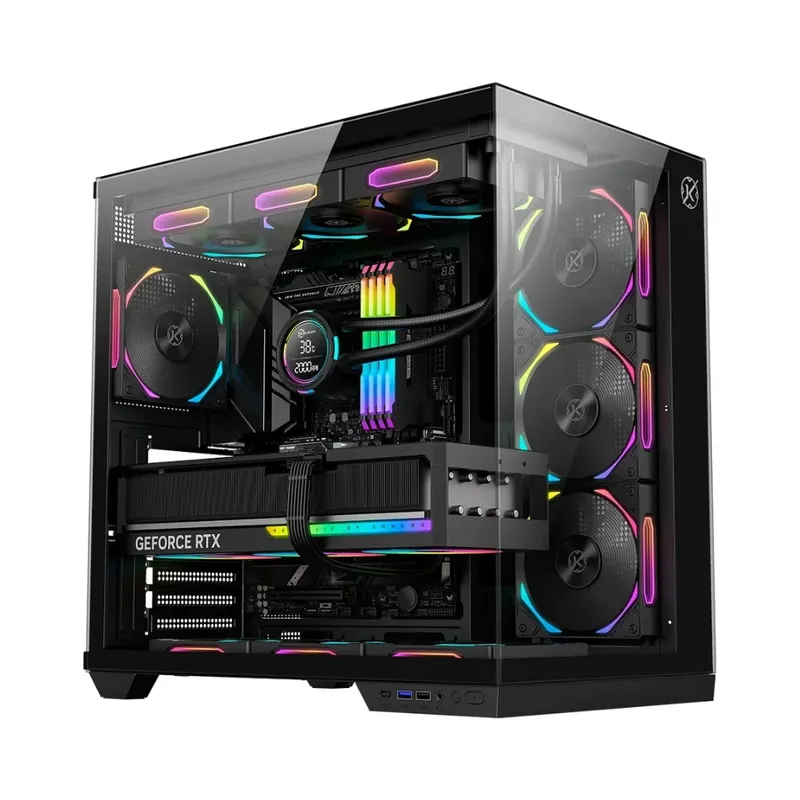 Gabinete Kalkan Skye RGB Sem Fan (klk00042) Preto
