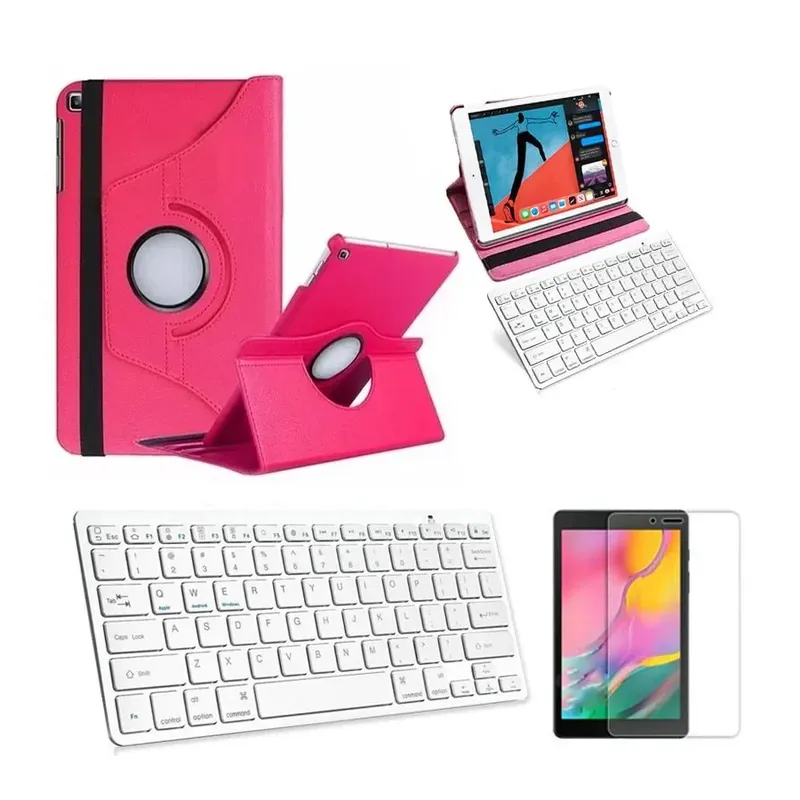 Capa/teclado/pel Para Galaxy Tab A Sm T290/t295 8" Rosa