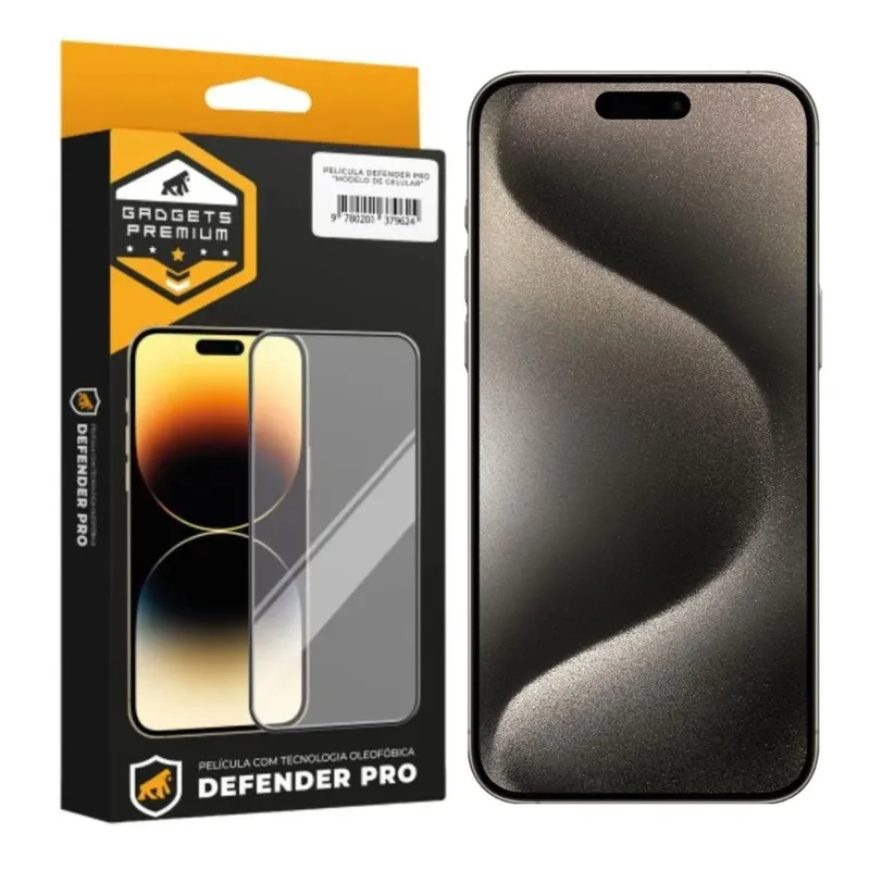 Película Para Iphone 15 Pro - Defender Pro - Preta - Gshield