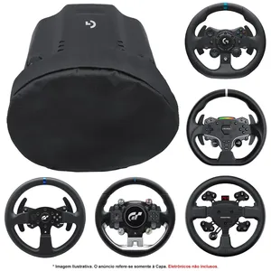 Capa Protetora Qualicapas P/ Volante C/ 28cm Diâmetro Logitech Thrustmaster Fanatec Moza Racing Entre Outros Simuladores