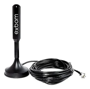 Antena Digital TV 4K HDTV ,VHF E UHF, Cabo 4metros Exbom
