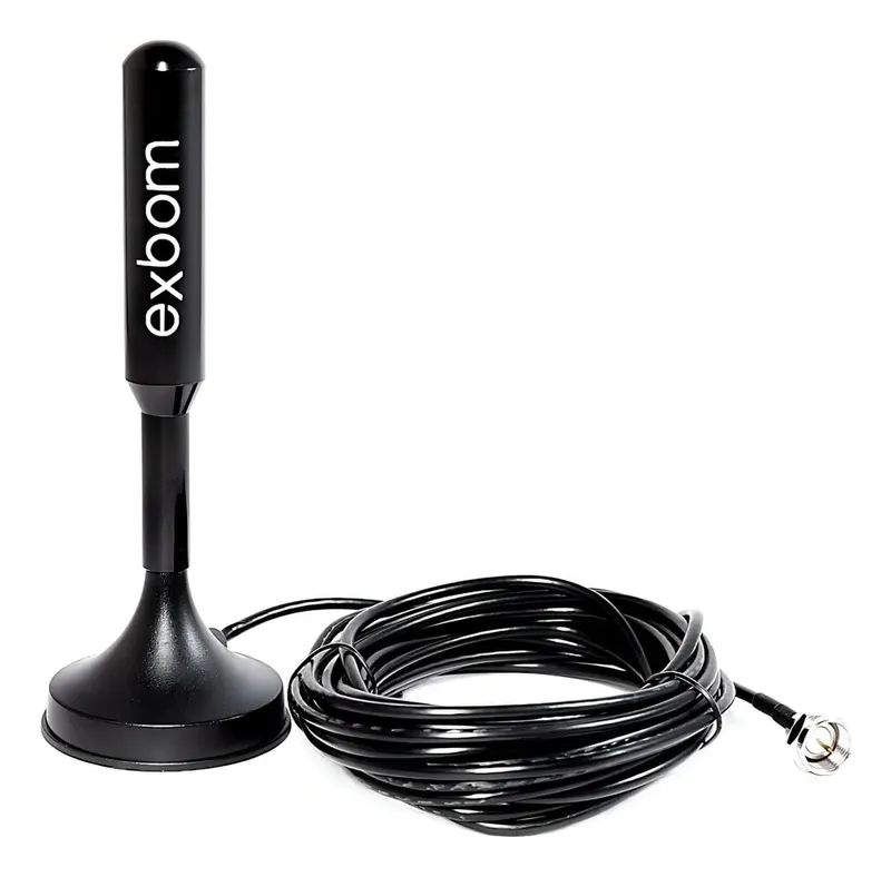 Antena Digital TV 4K HDTV ,VHF E UHF, Cabo 4metros Exbom