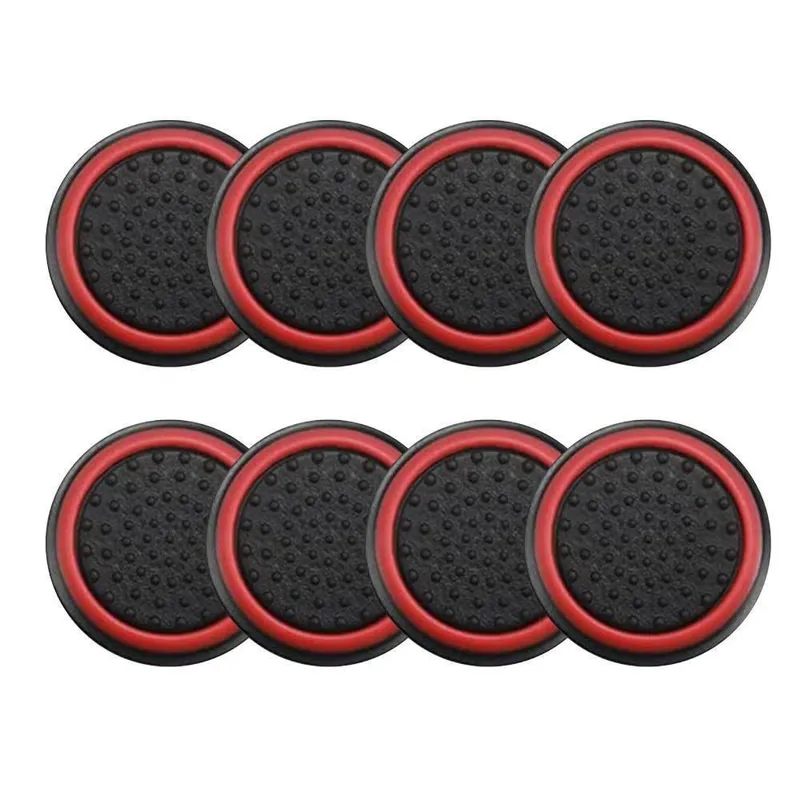 8 Pares De Grips P/ Controle Anti Derrapante Silicone Botão Analógico Do Joystick Cor: Vermelho.