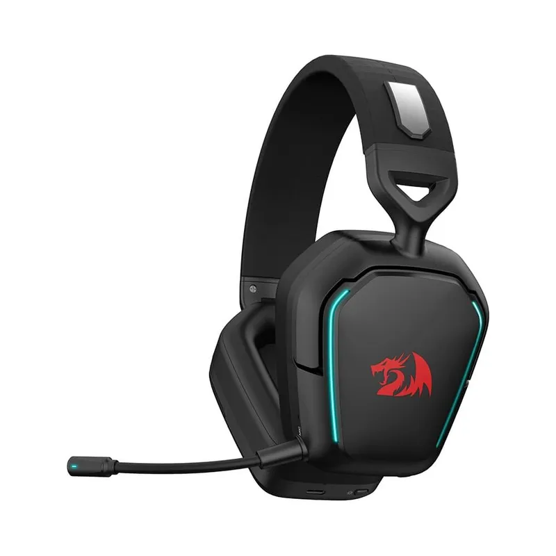 Headset Gamer Sem Fio Redragon Mira 7.1, Bluetooth e 2.4GHz, RGB, Preto - H868