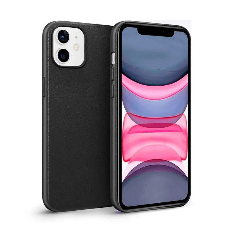 Capa Gshield Para Iphone 11, Couro Dual, Preta