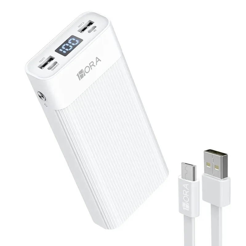 Power Bank 20000mah 1hora Bateria Portátil Gar117b Branco