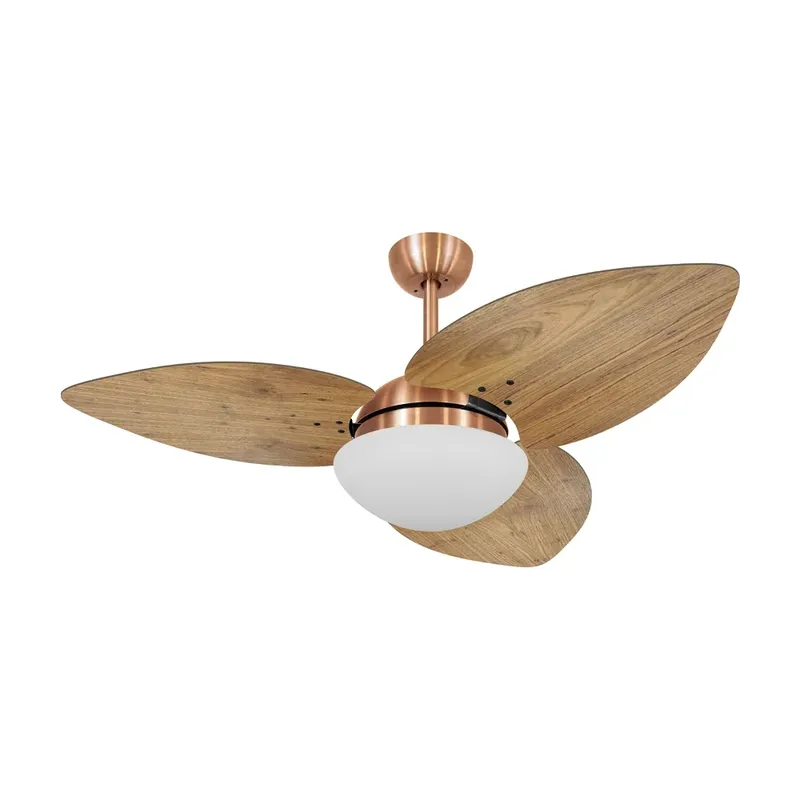Ventilador De Teto Kovalski Cobre 3 Pás Rádica127v