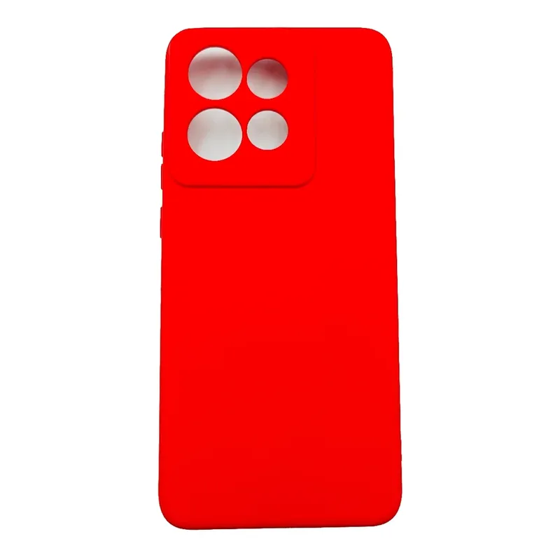 Capa Capinha Compatível Com Moto G85 Silicone Aveludada Premium Vermelho