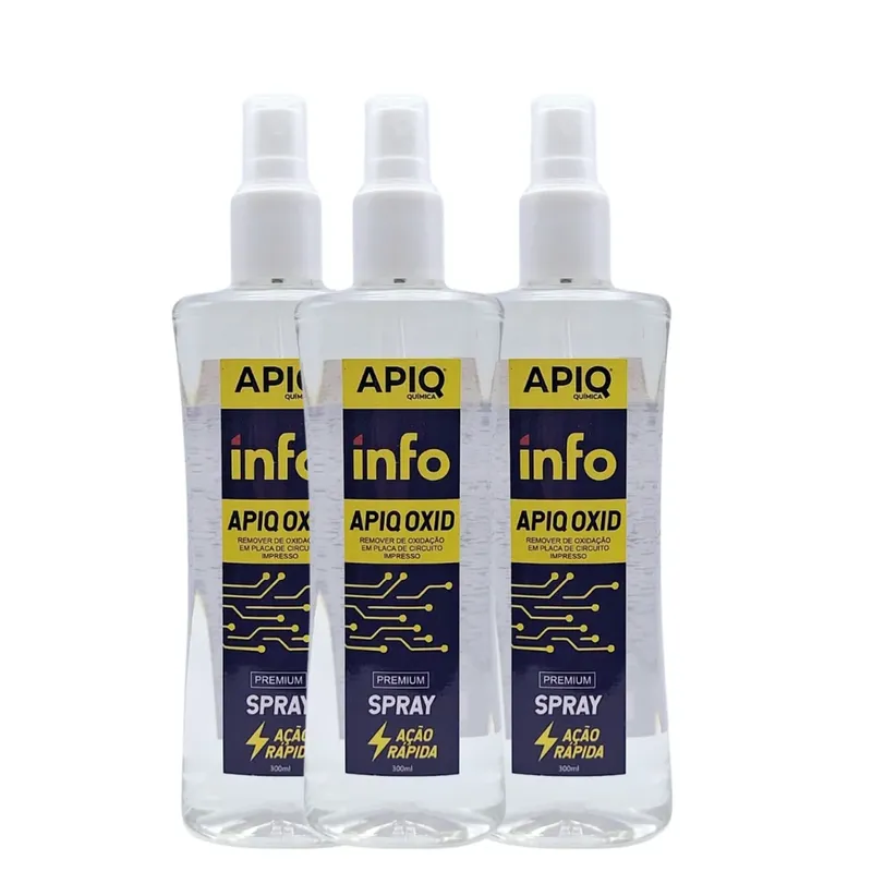 Spray Anti Oxidante Solução Para Placa Oxidadas Apiq Oxid 300ml Com 3 Unidades