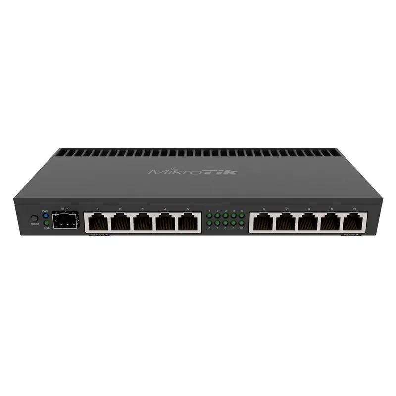 Roteador Mikrotik Routerboard Rb4011igs+rm 10 Portas Giga + 1 Porta Sfp+ Saída Poe Na Porta 10