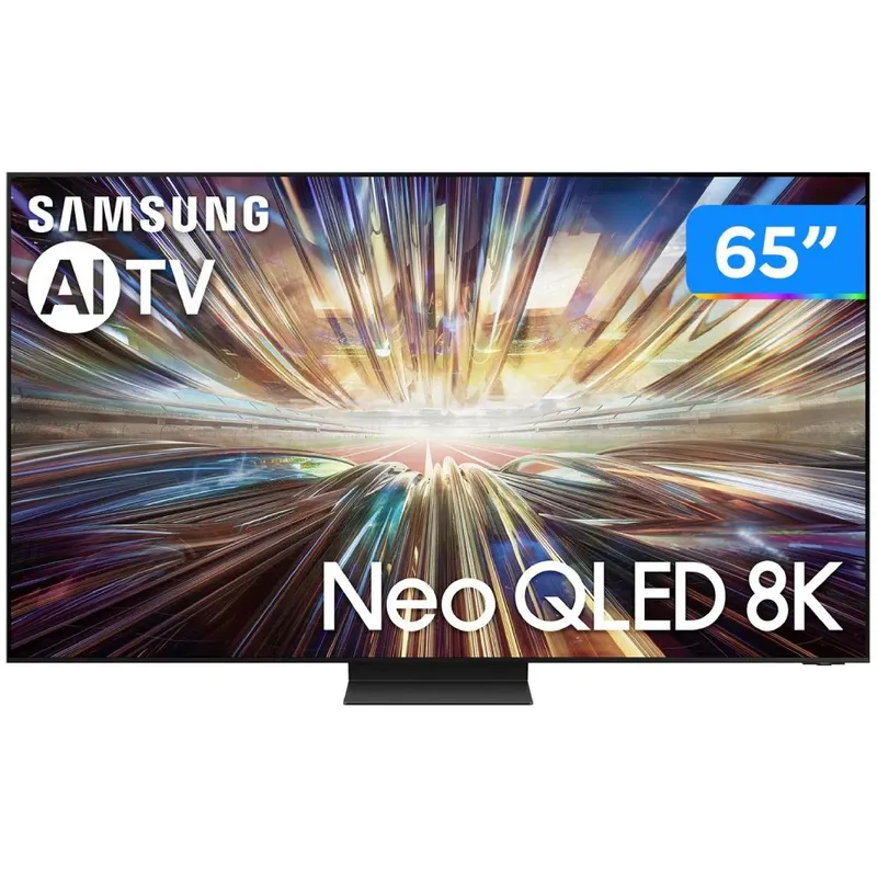 Smart TV 65" 8K MINI LED Neo QLED Samsung AI TV QN65QN800 VA 120Hz Wi-Fi Alexa 4 HDMI 3USB