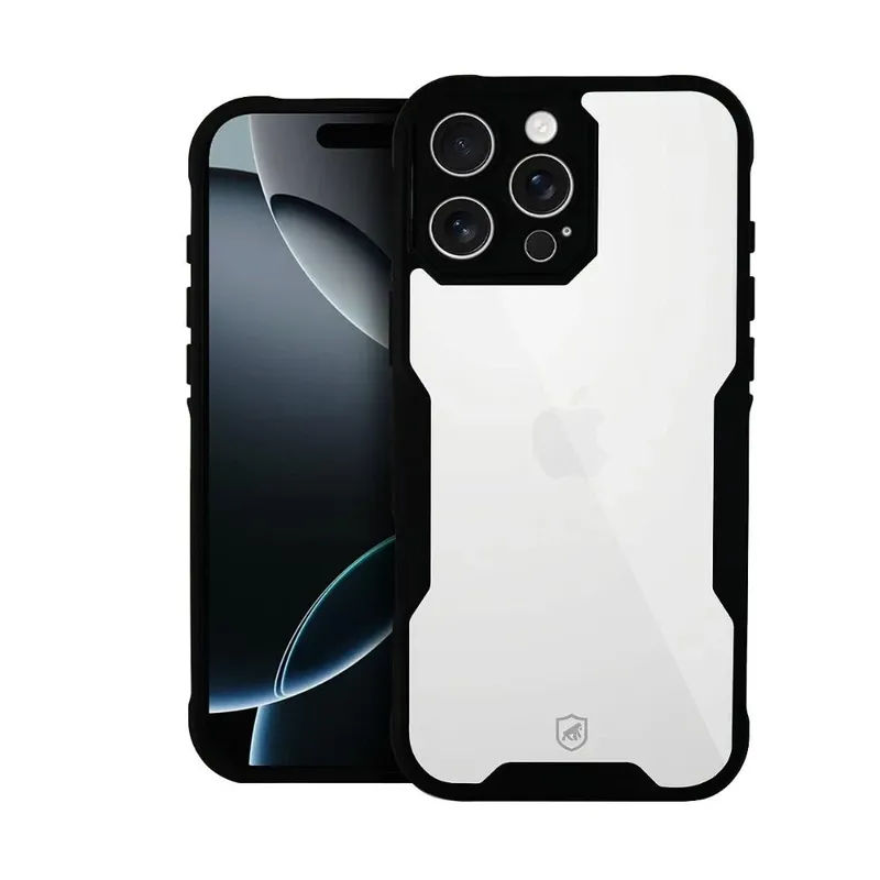 Capa Case Capinha Para Iphone 16 Pro Max - Dual Shock Sense Preta - Gshield