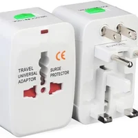 Adaptador De Tomada Universal Para Viagem Padrão Internacional Europa Uk Asia Eua Jp Au Eu Com Trava De Segurança
