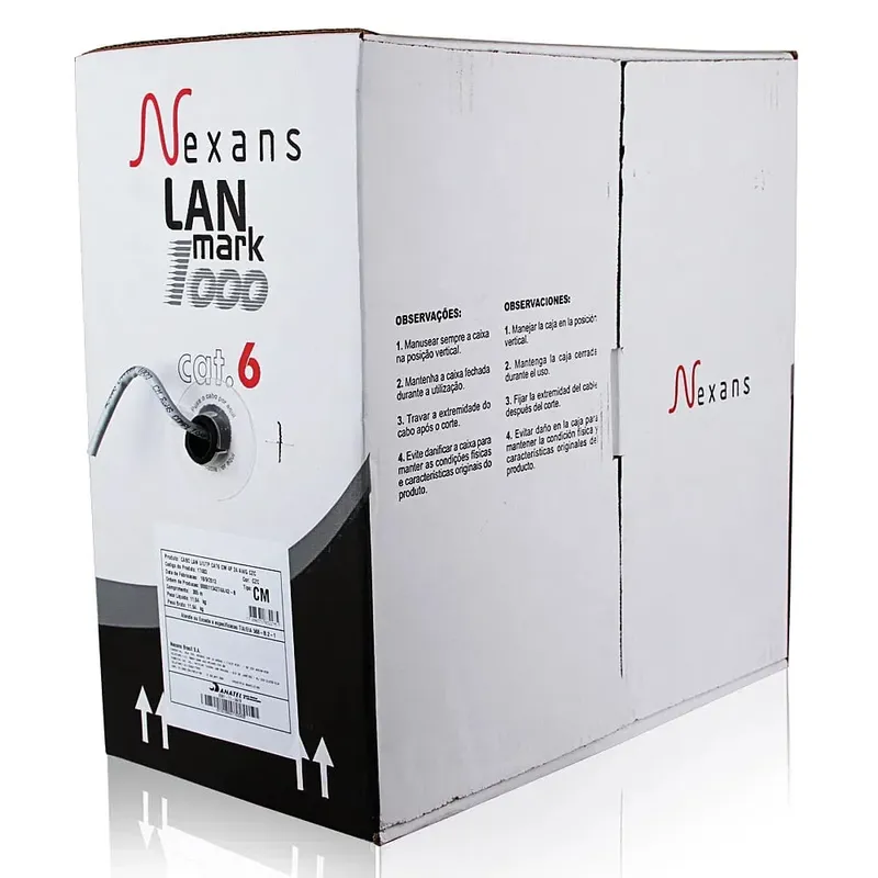 Cabo De Rede Nexans Cat6 Azul - 15 Metros