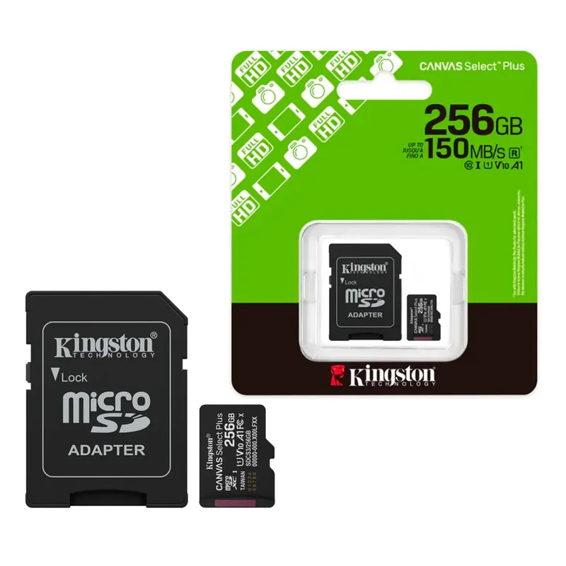 Cartão Memória Sd Kingston Canvas Select Plus 256gb 150mb/s