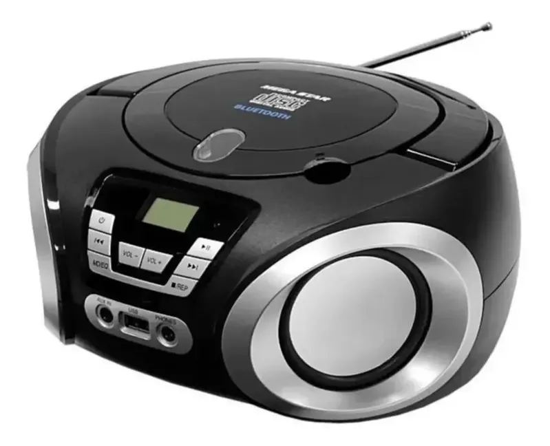 Cd Player Bluethooth Radio Boombox Portatil Usb Fm Digital