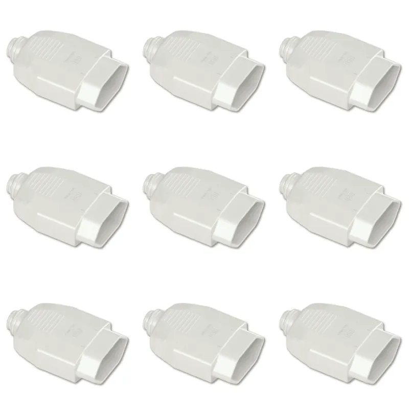 Kit Plugue Fêmea 2p+t 10a 250vca Branco 4 Peças.