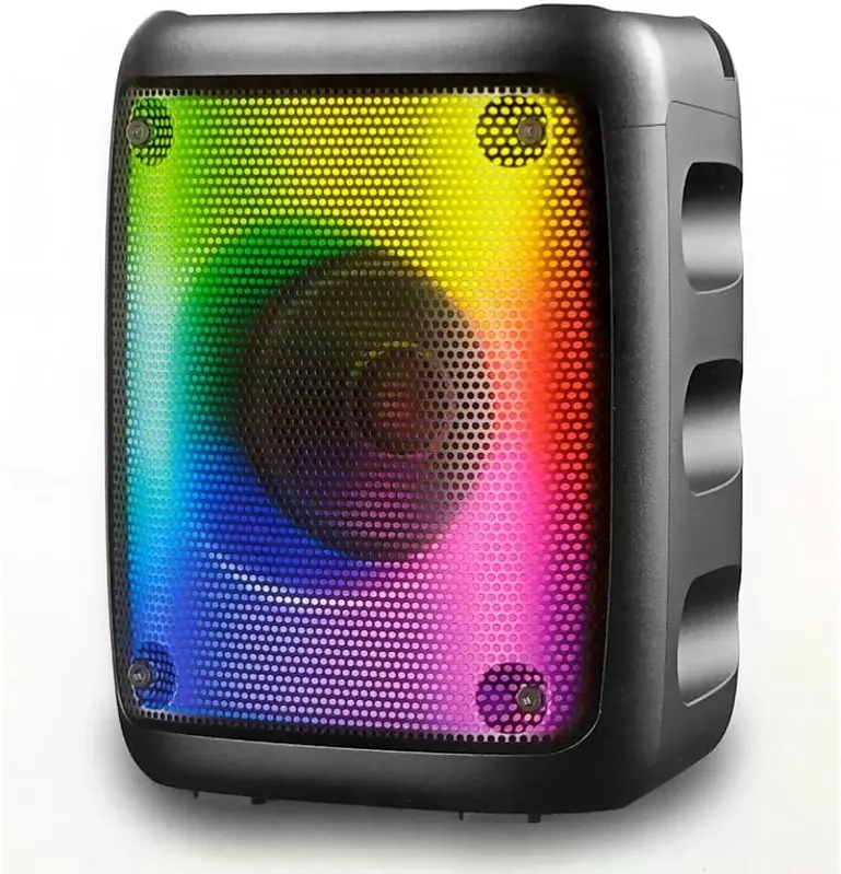 Caixinha Som Grasep, Bluetooth, Suporte Celular FM, USB, RGB