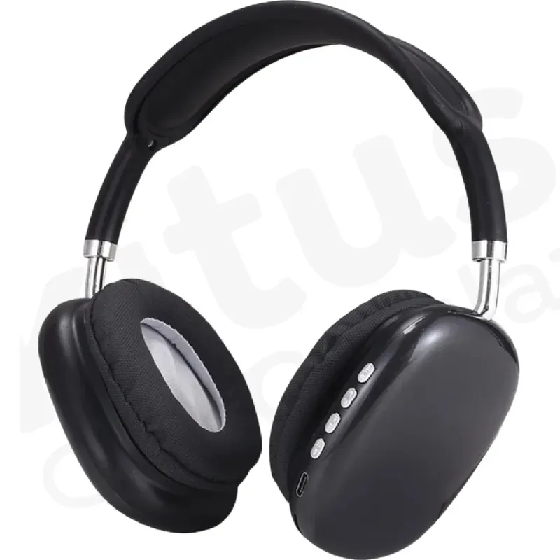 Fone De Ouvido Bluettoth 5.0 Sem Fio Moderno Preto Elegante