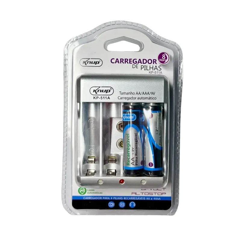 Carregador De Pilha Aaa/aa/9v Bivolt Incluso 2un-aa Knup