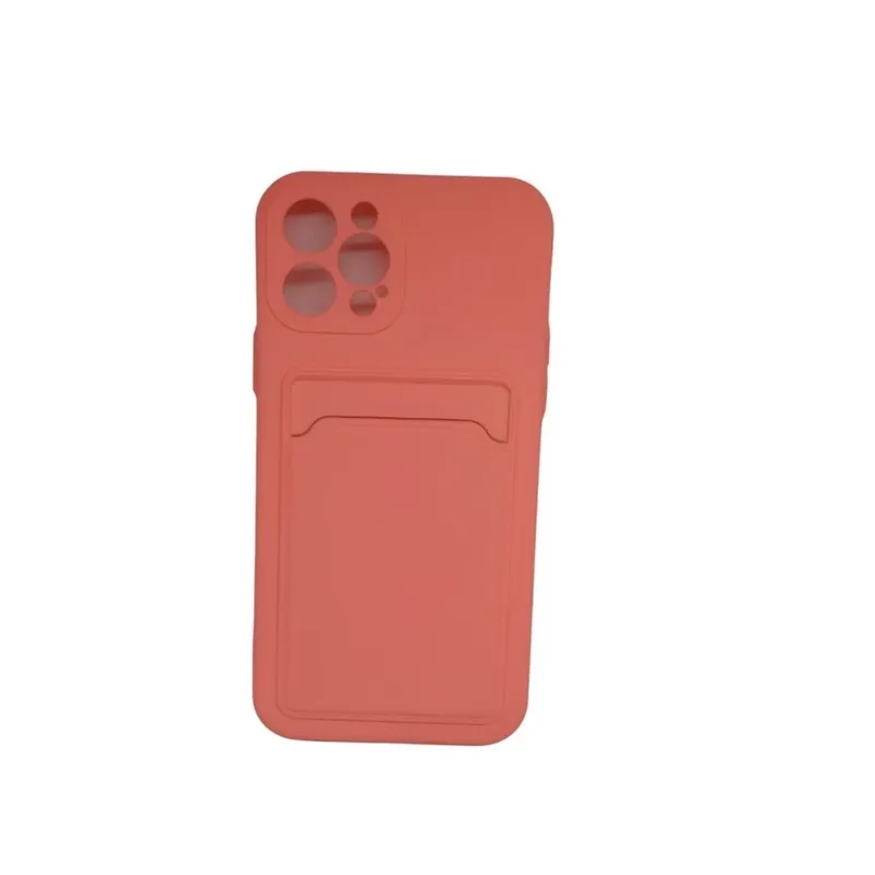 Capa Capinha Compatível Iphone 12 Pro Com Porta Cartões Cor:rosa 2