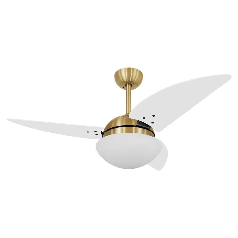 Ventilador De Teto Volare Dourado Vr42 Class Branco 127V