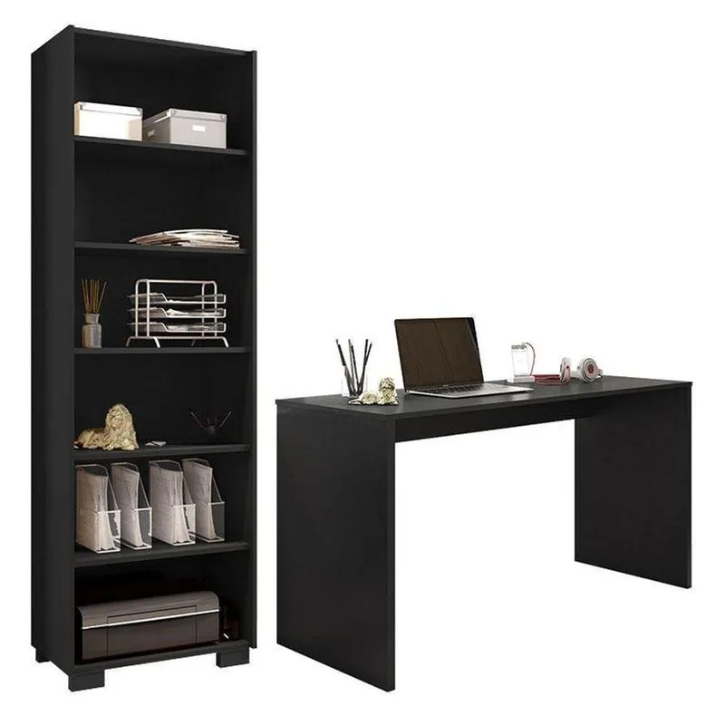 Mesa Para Computador Gamer Móveis Leão, Drx 5000, Preto, Trama