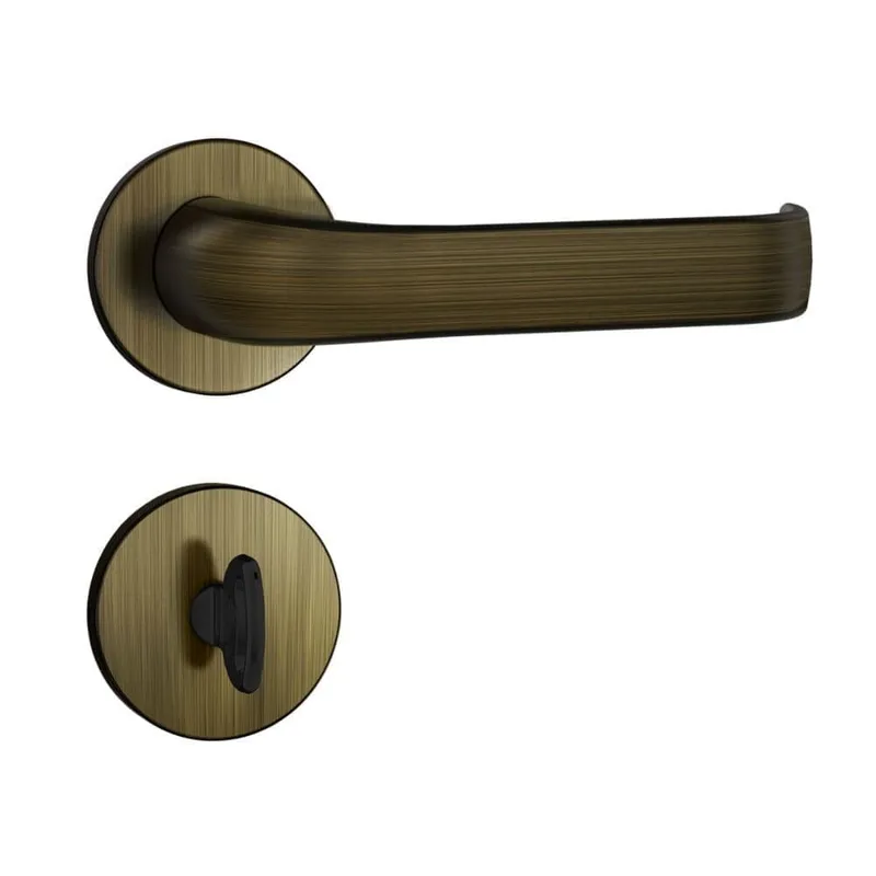 Fechadura Banheiro 823/37 Roseta Redonda Antique E-coat 40mm Stam
